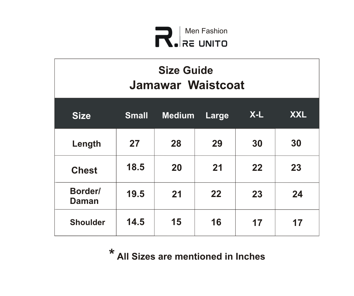 Jamawr WC Size chart 3