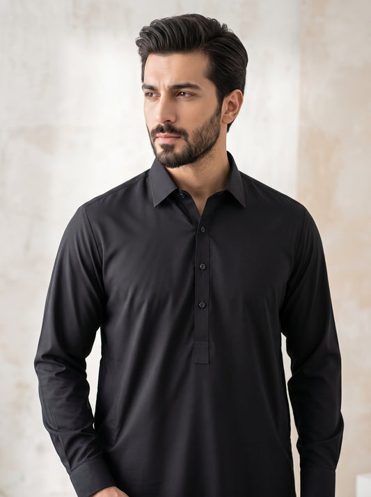 Men Black Winter kameez Shalwar