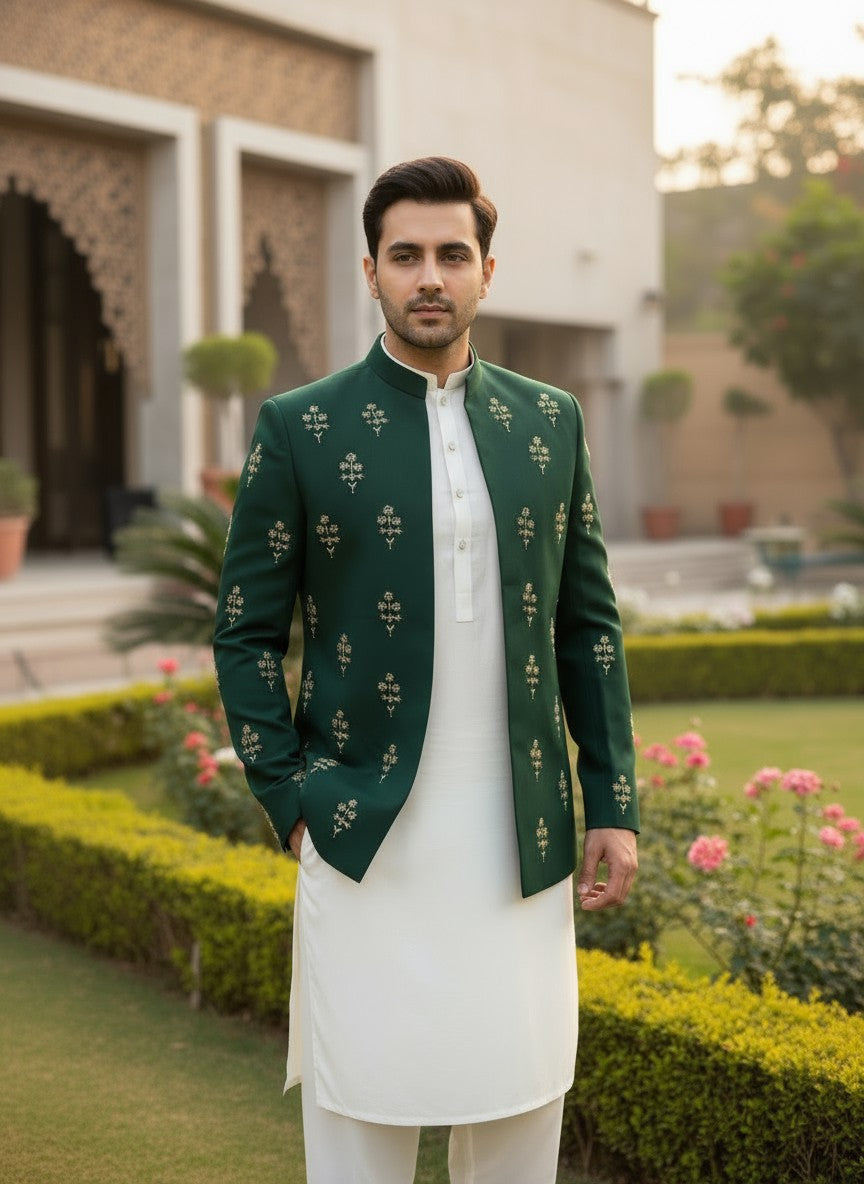 Men Fancy Mongia Open Coat