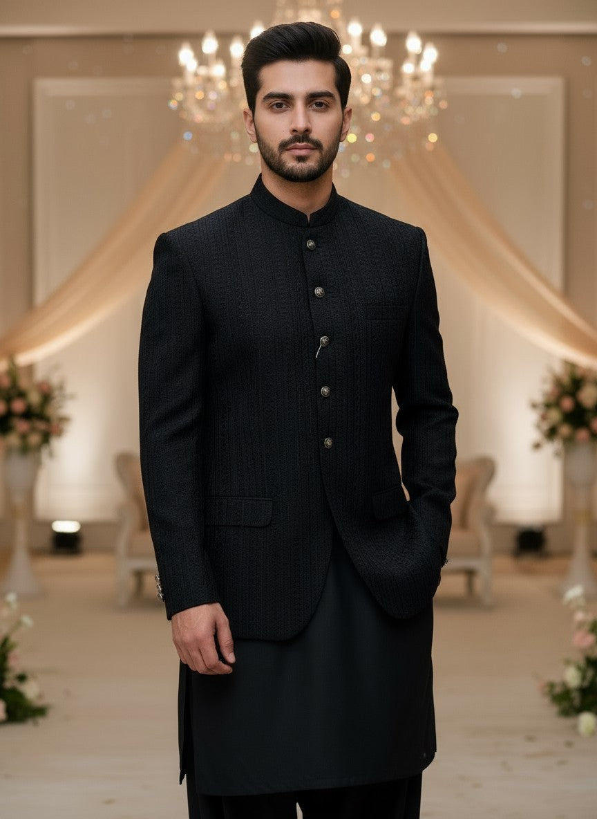 Premium Stylish Black Prince Coat