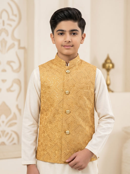 Boys Golden Waistcoat