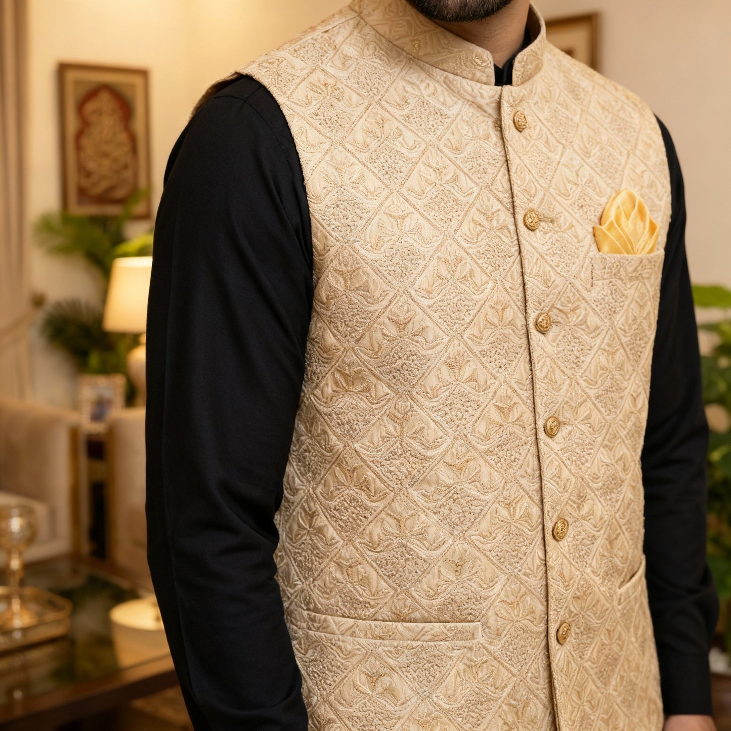 Men Stylish Masoori Waistcoat