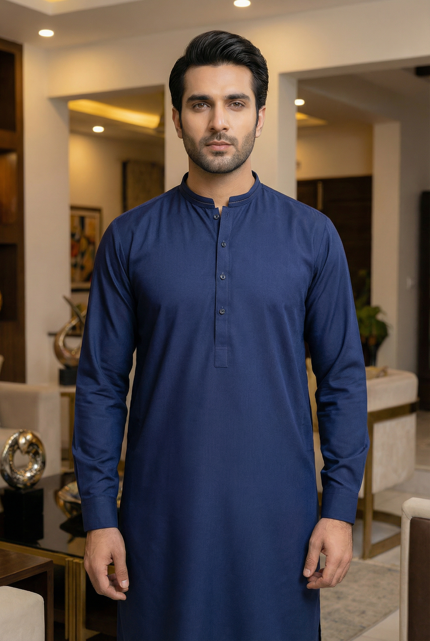 Men R Blue Shalwar kameez