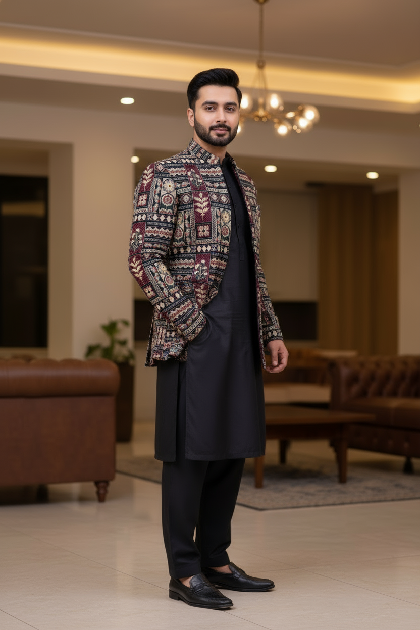 Premium Stylish Open Prince Coat