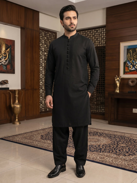 Men Black kameez Shalwar