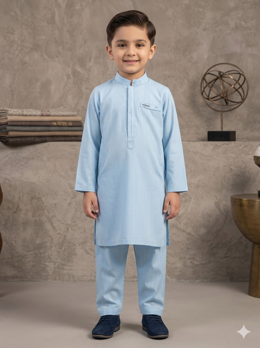 Kids Premium S Blue Kameez Pajama