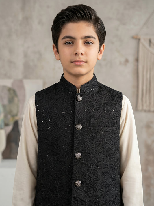 Boys Stylish Black Waistcoat