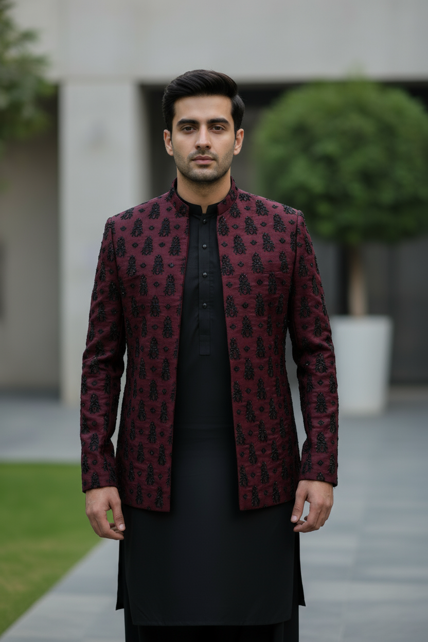 FANCY MENS OPEN COAT