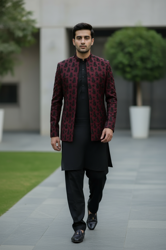 FANCY MENS OPEN COAT