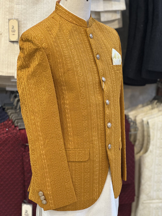 Elegant Mustard Prince Coat