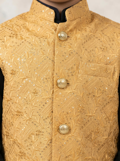 Kids Premium Golden Waistcoat