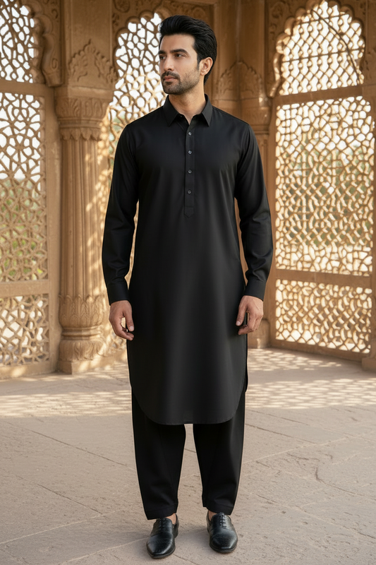 Men Black kameez Shalwar
