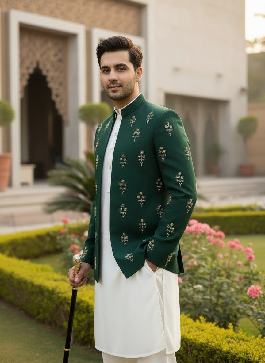 Men Fancy Mongia Open Coat