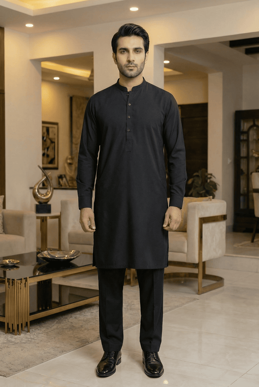 Men Black kameez Pajama