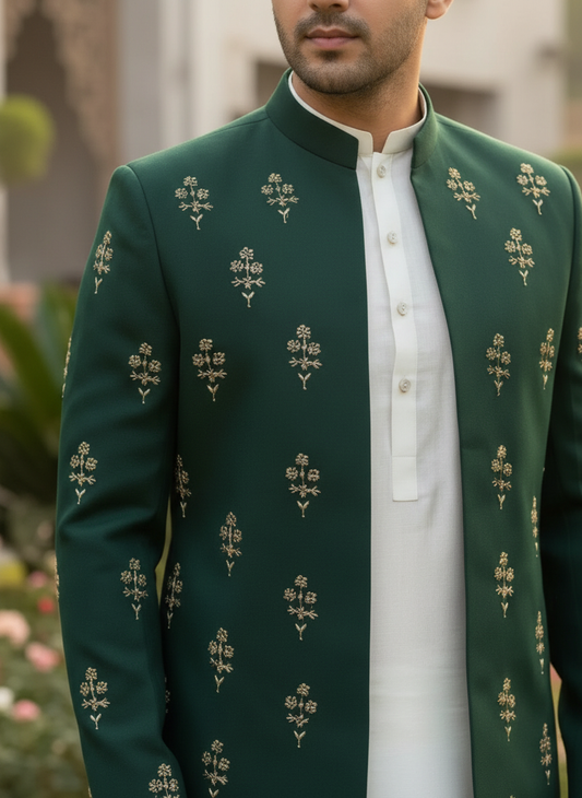 Men Fancy Mongia Open Coat