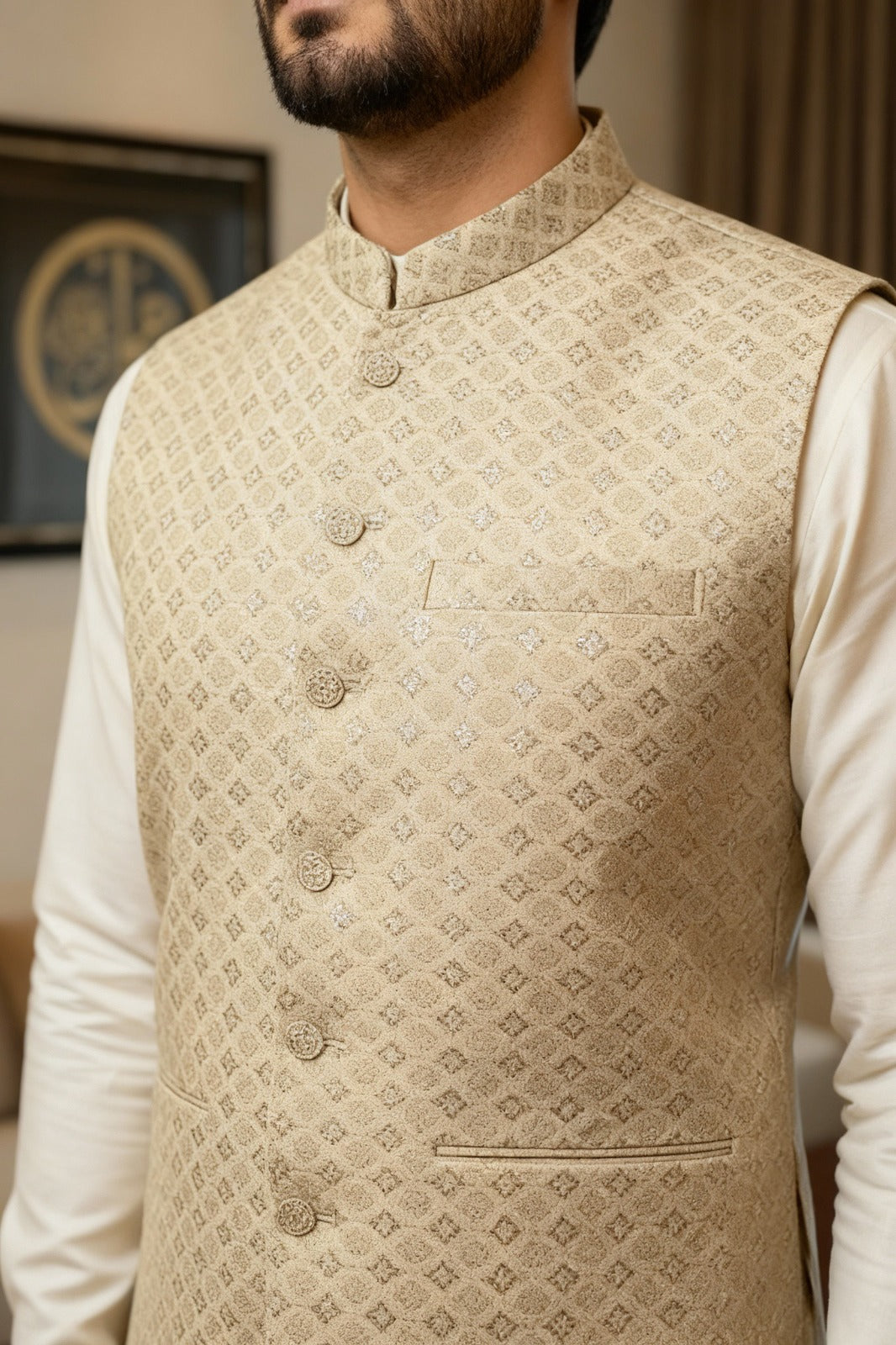 Men Stylish Masoori Waistcoat