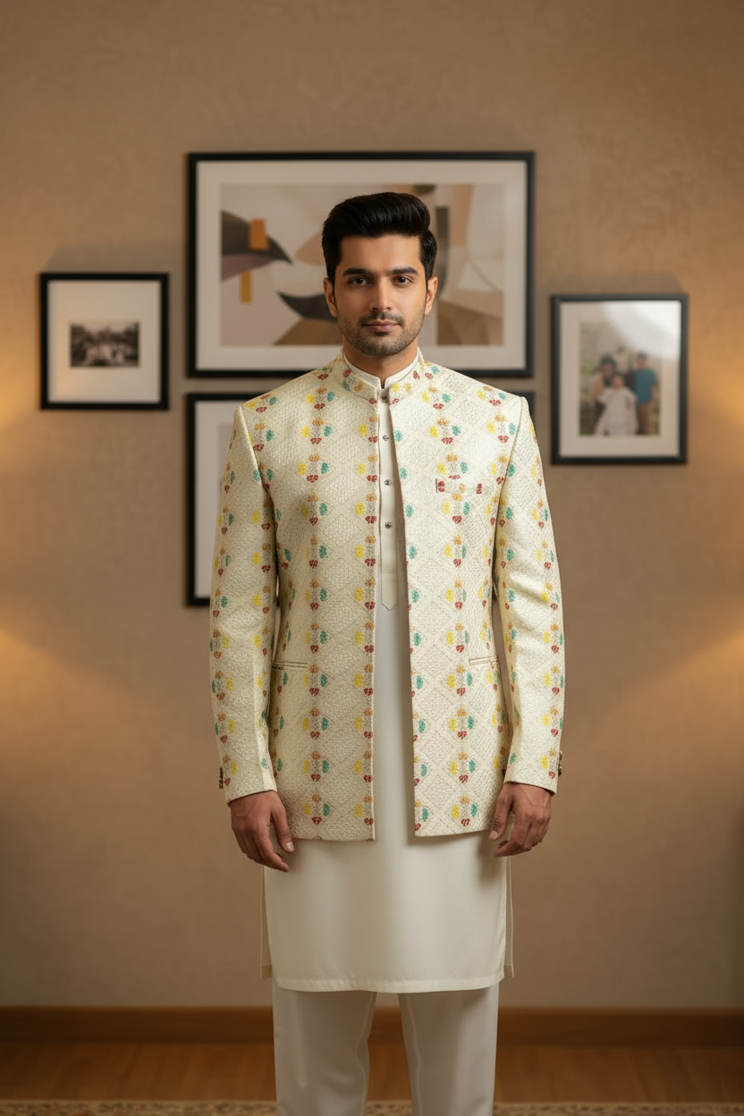 Men Stylish Open Prince Coat