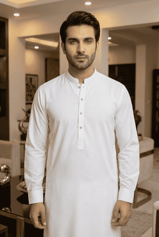 Men Off White kameez Pajama