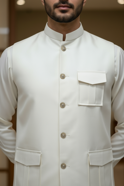 Men Kameez Shalwar with Waistcoat