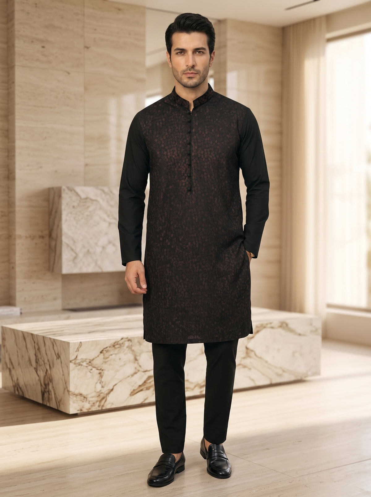Men Unstitched Kameez Shalwar