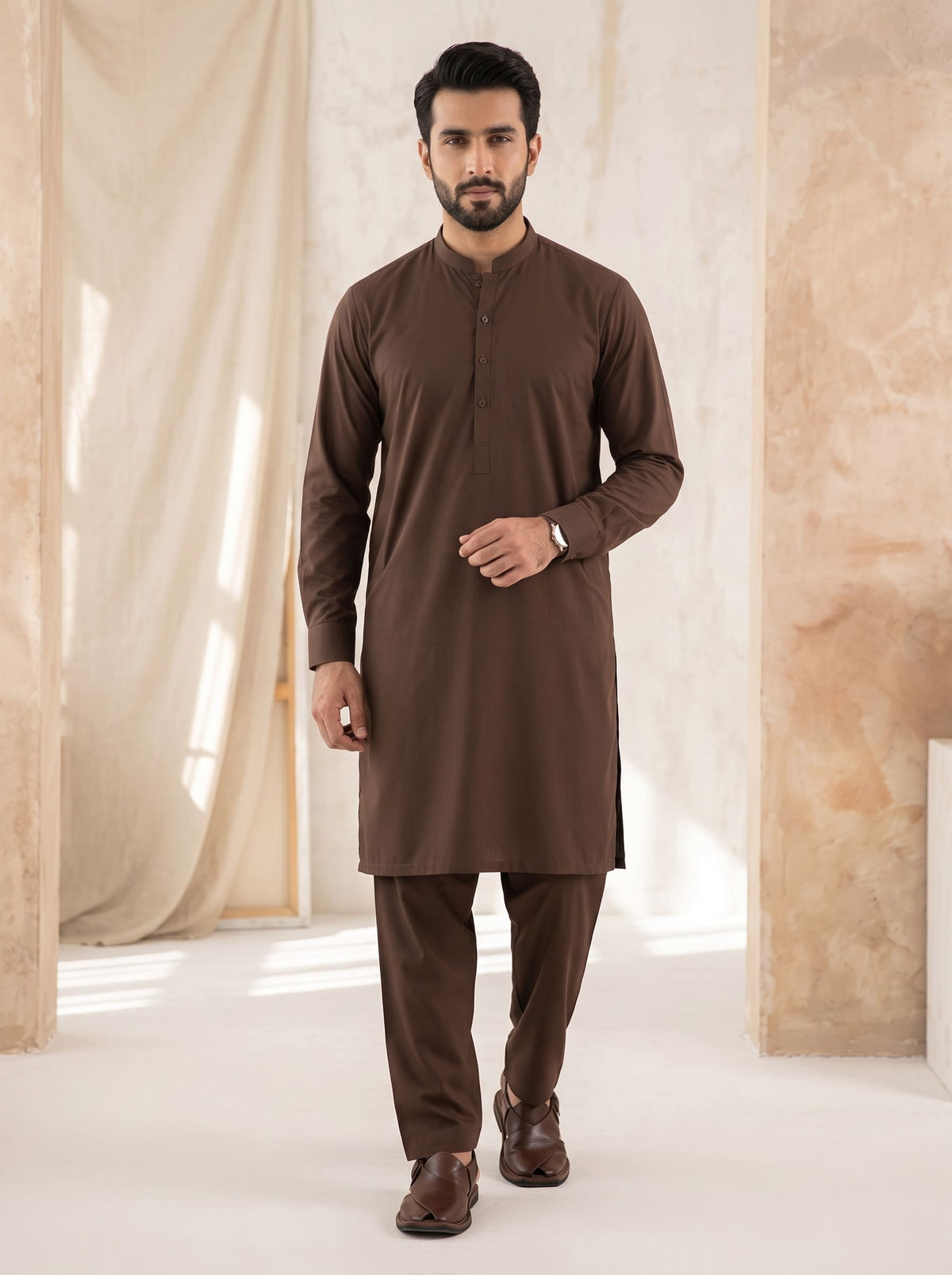 Men Unstitched Cotton Kameez Shalwar