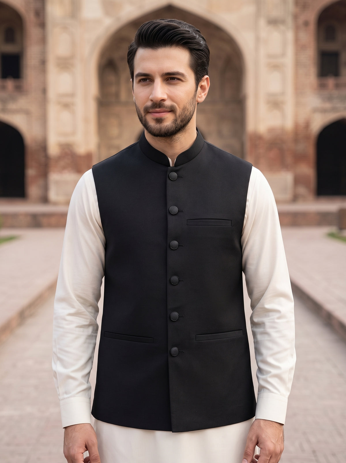 Formal Black Waistcoat