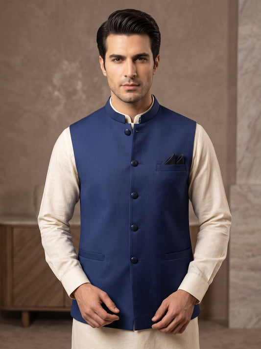 Formal Navy Blue Waistcoat