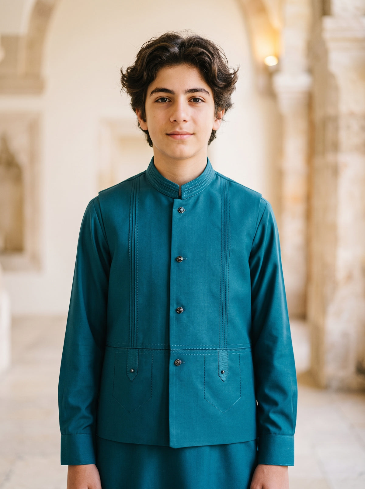 Boys 3 Piece Kameez Pajama Waistcoat