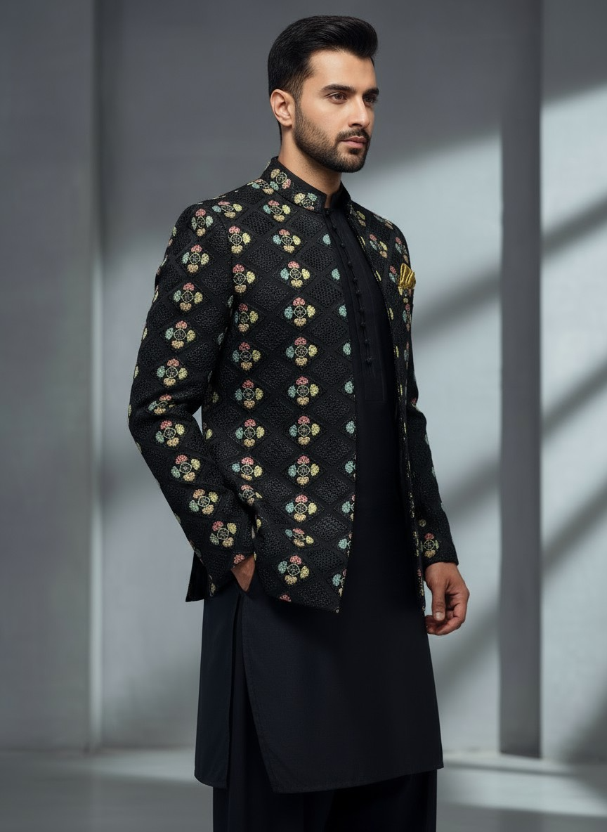 FANCY MENS OPEN COAT