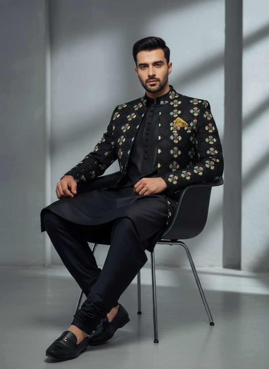 FANCY MENS OPEN COAT