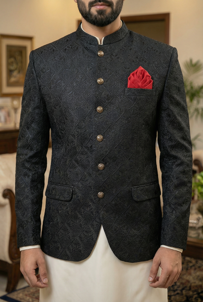Premium Stylish Black Prince Coat