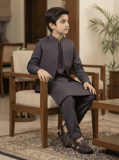 Boys 3 Piece Kameez Pajama with Waistcoat