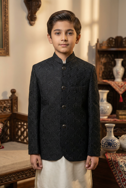 Boys Premium Black Prince Coat