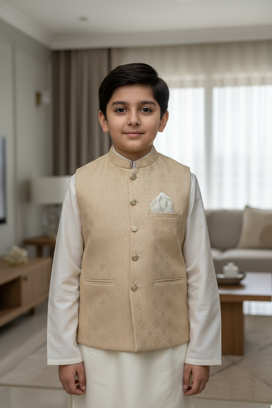 Boys Golden Waistcoat