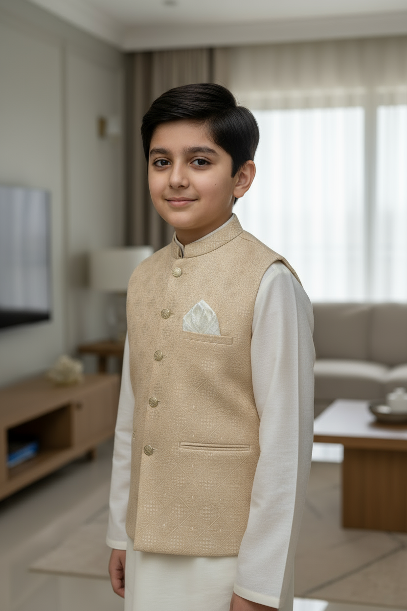 Boys Golden Waistcoat