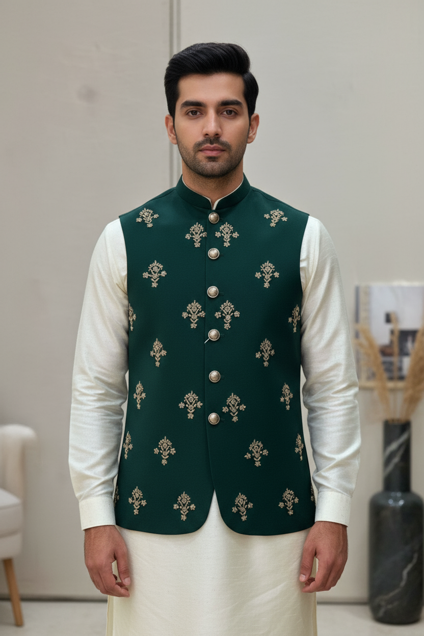 Men Fancy Hand Work Waistcoat