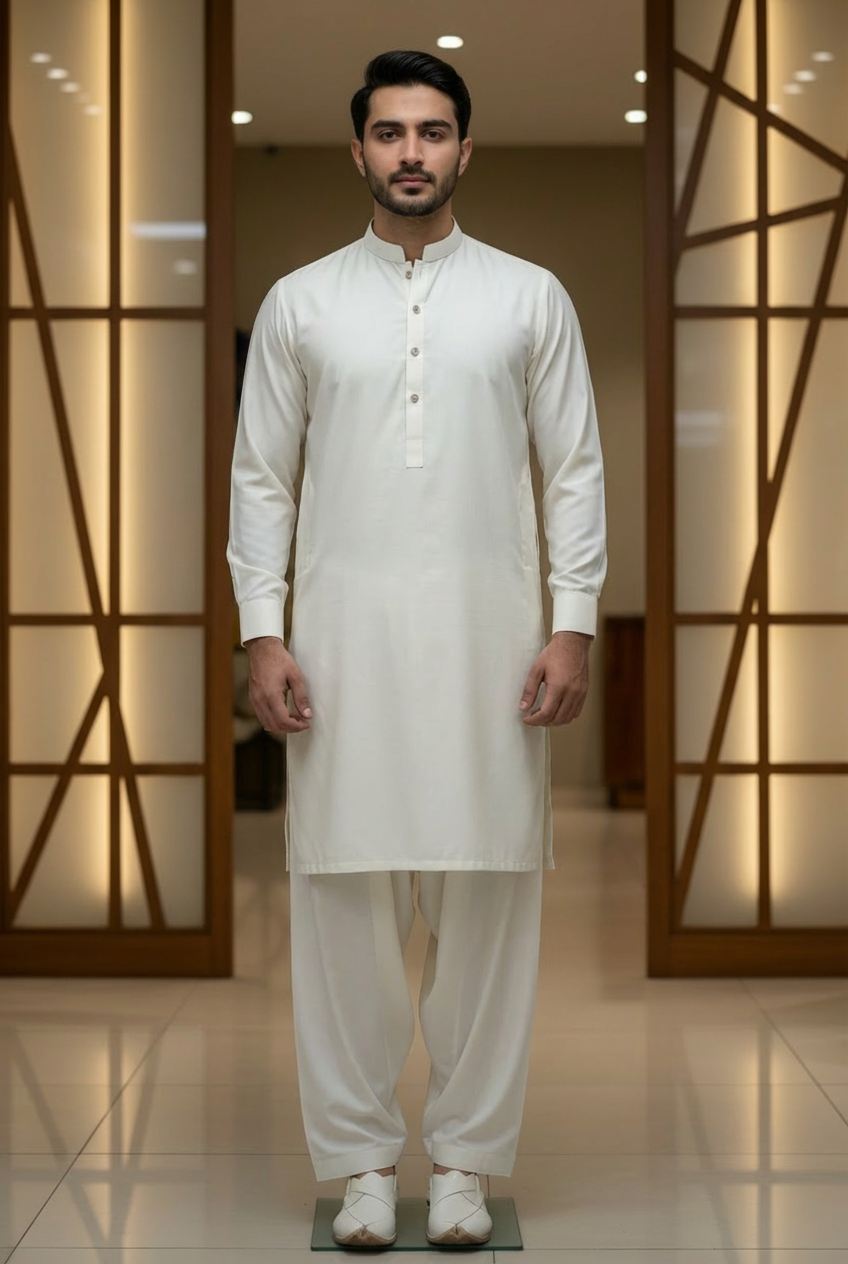 Men Kameez Shalwar with Waistcoat