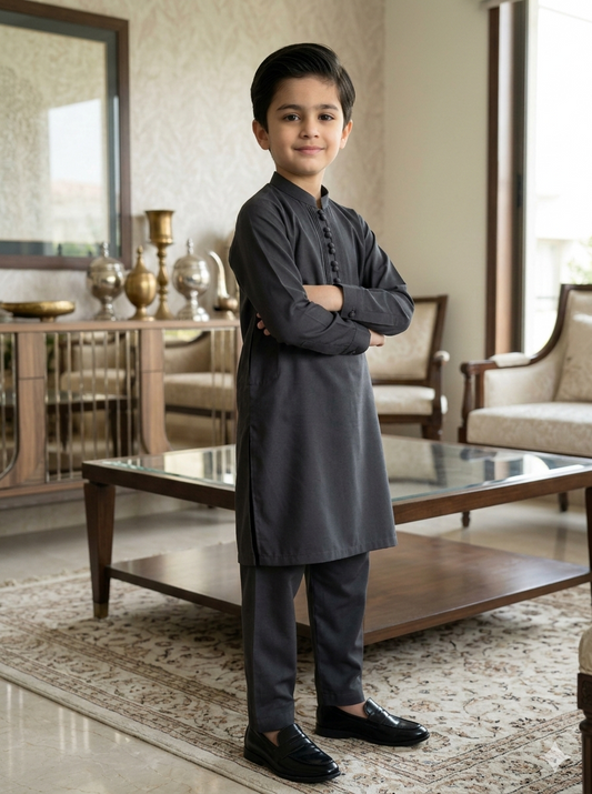 Kids Black Kameez Pajama