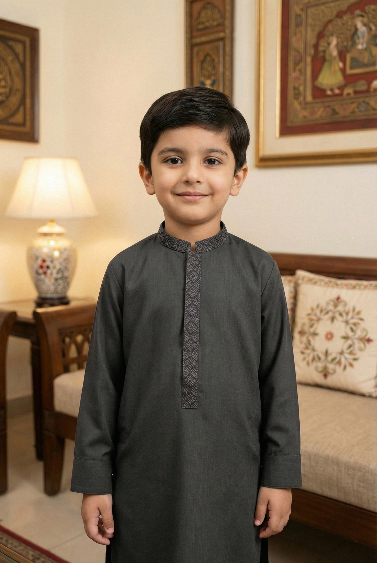 Kids Green Kameez Shalwar