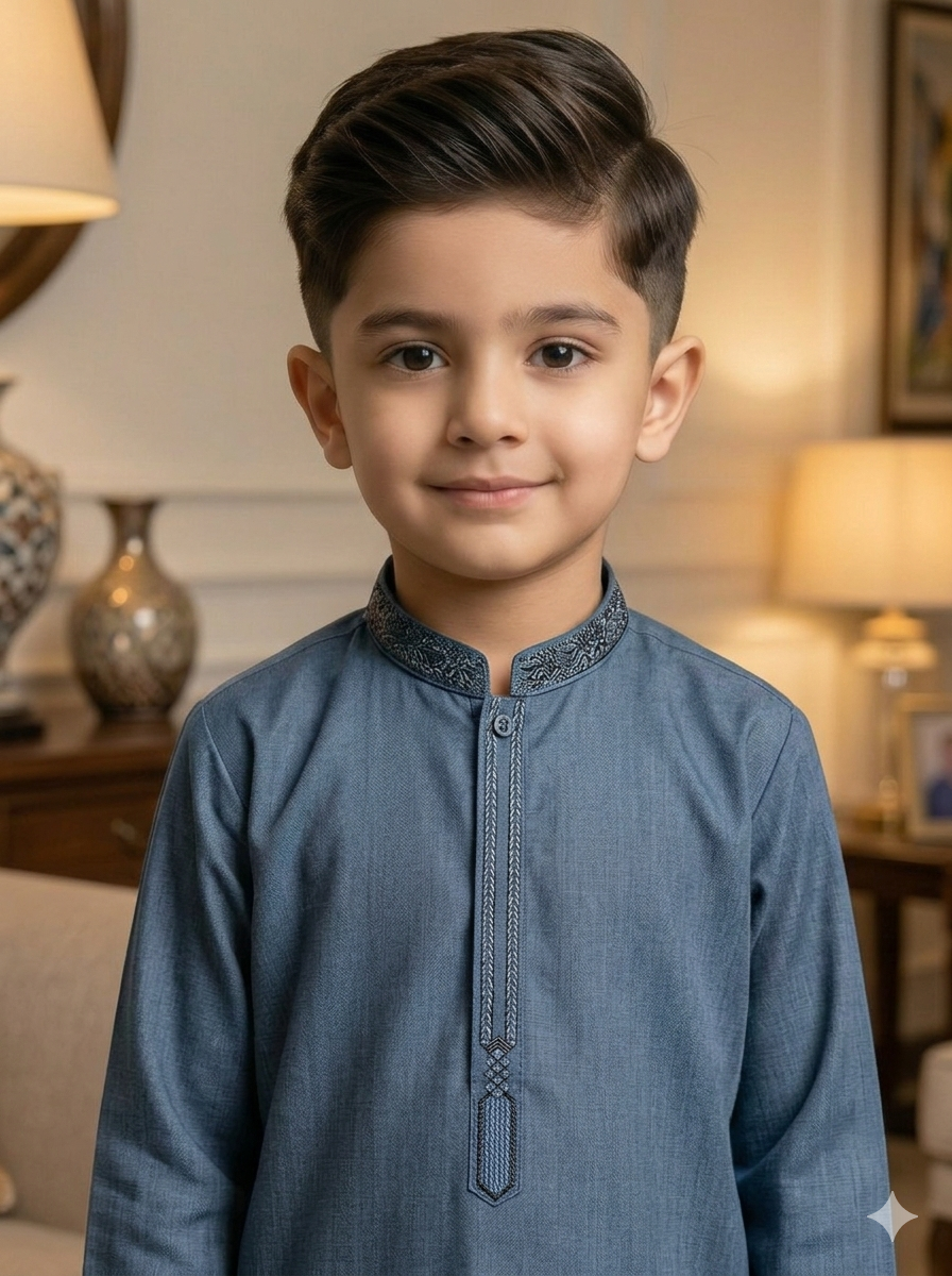 Kids L Grey Kameez Pajama