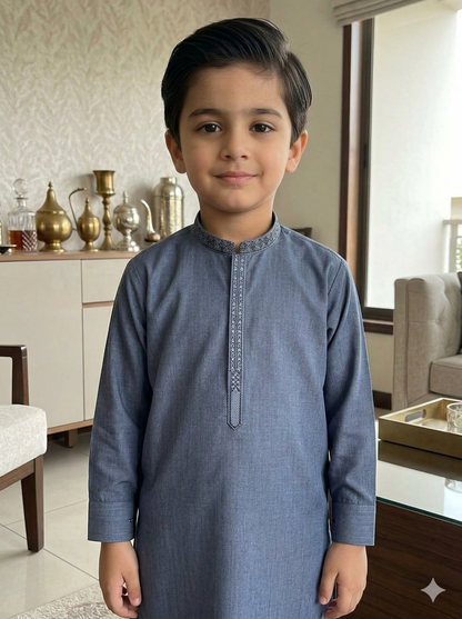 Kids D Grey Kameez Pajama