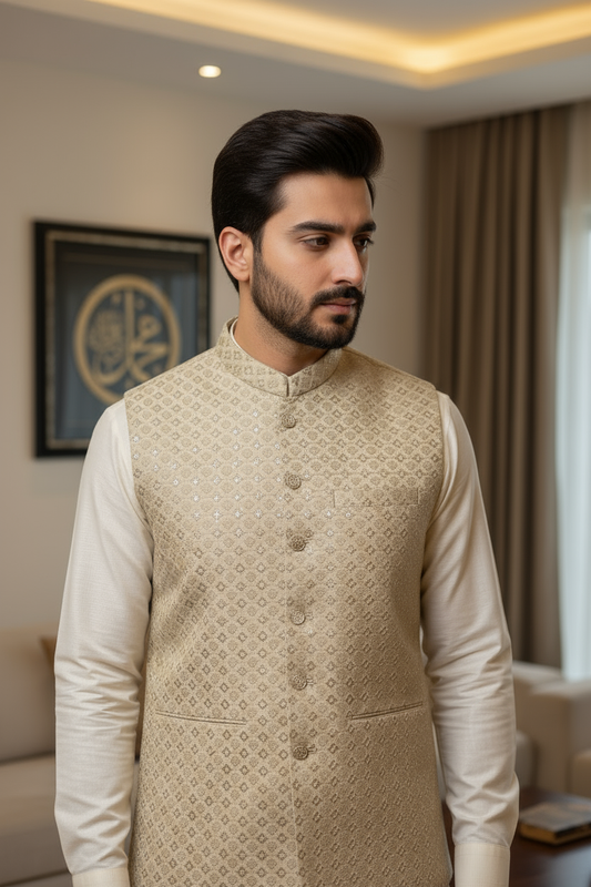 Men Stylish Masoori Waistcoat