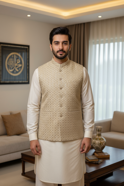 Men Stylish Masoori Waistcoat