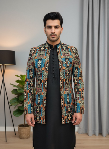 Premium Stylish Multi Color Masoori Prince Coat