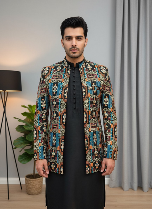 Premium Stylish Multi Color Masoori Prince Coat