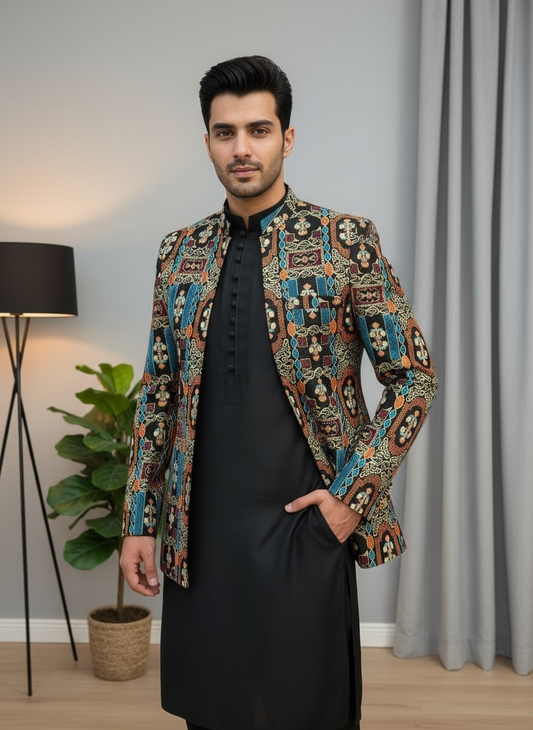 Premium Stylish Multi Color Masoori Prince Coat