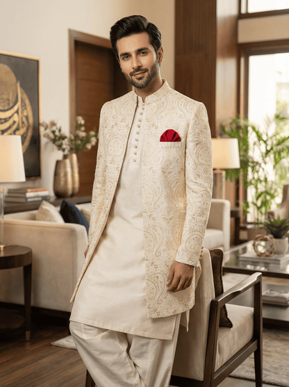 Premium Stylish Open Long Prince Coat