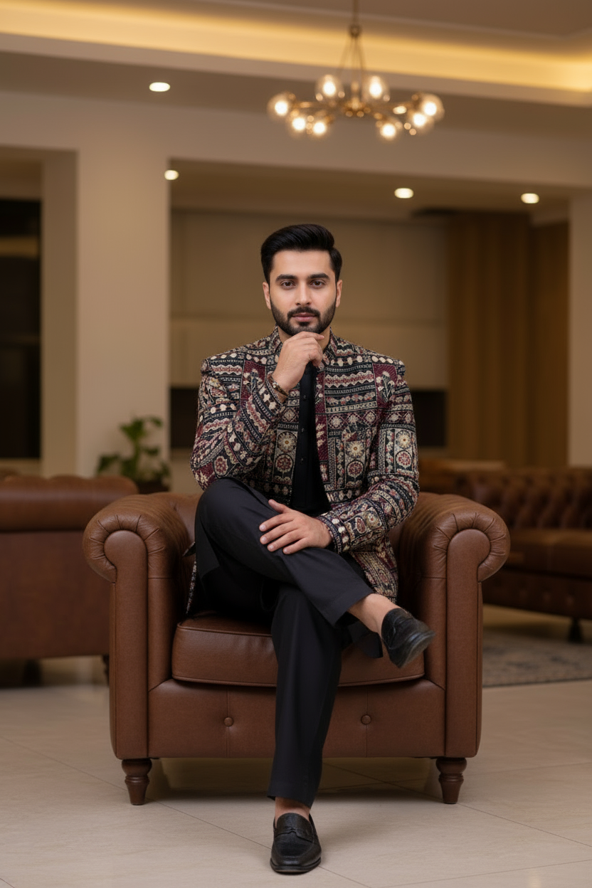 Premium Stylish Open Prince Coat