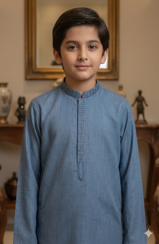Boys L. Grey Kameez Pajama