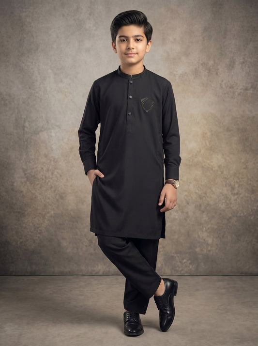 Boys Black Kameez Shalwar